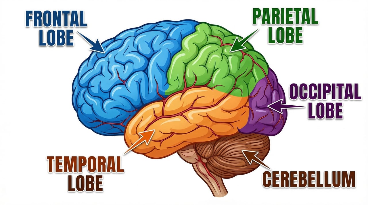 Brain Lobes Anatomy HQ