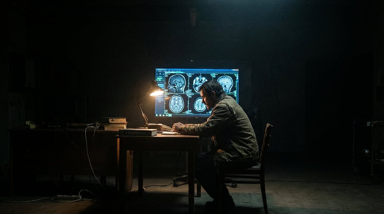 Person Contemplating Brain Mystery
