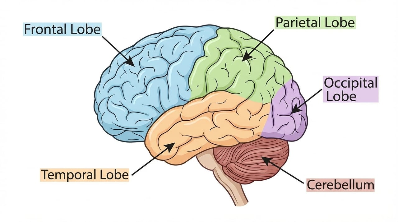 Brain Lobes Anatomy Diagram
