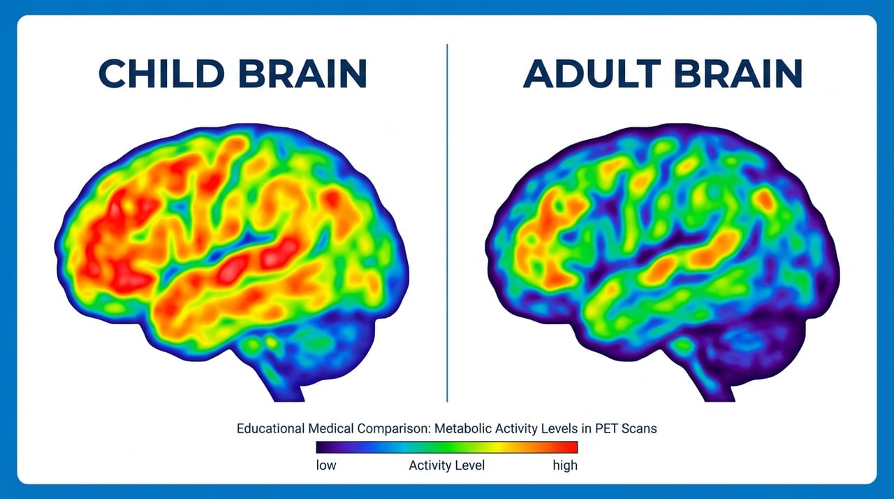 Child vs Adult Brain Comparison