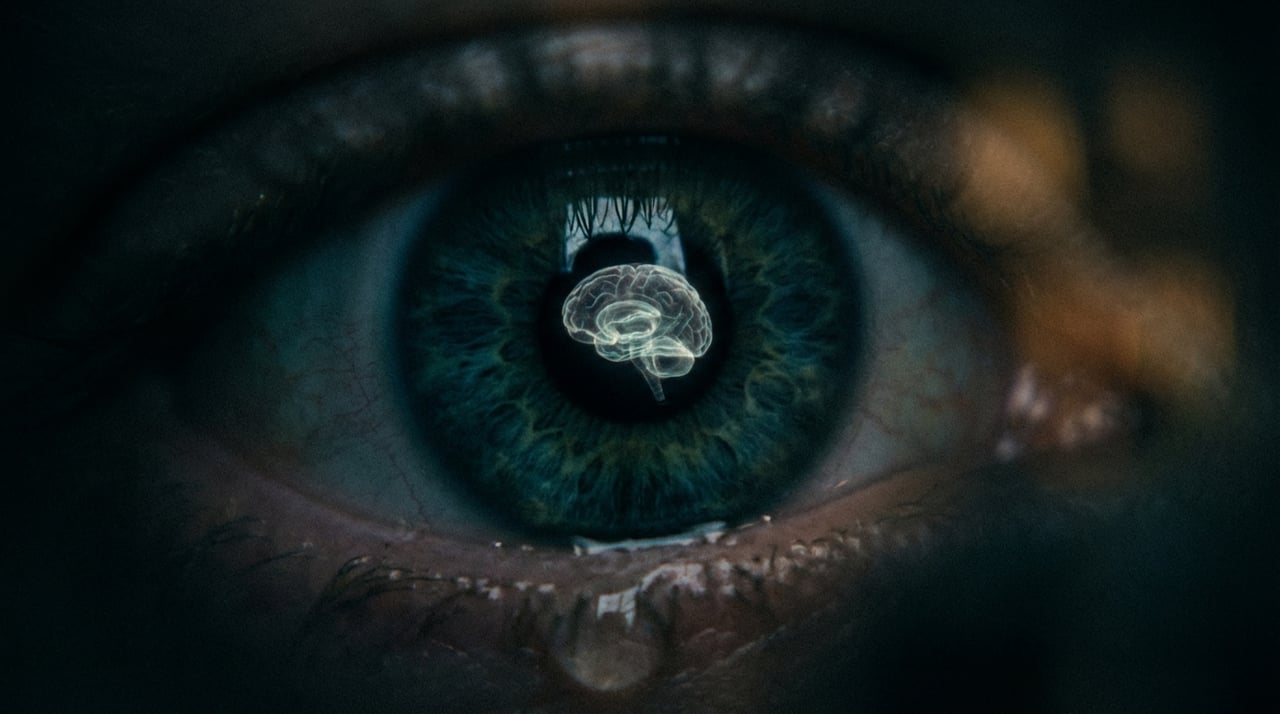 Eye Reflecting Brain Scan Metaphor