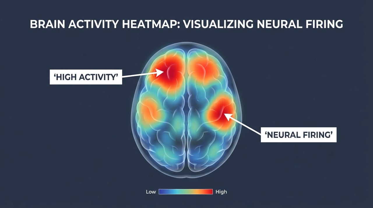 Red Orange Active Brain Regions