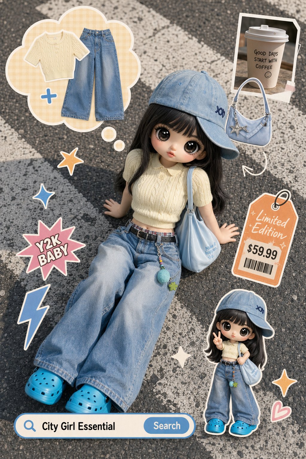 3D collectible vinyl toy doll,...