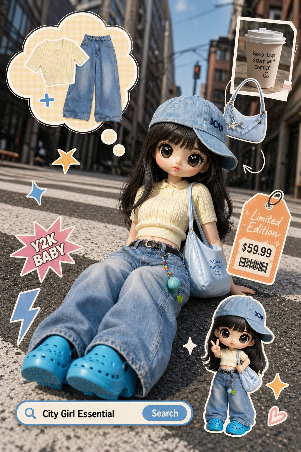 3D collectible vinyl toy doll,...