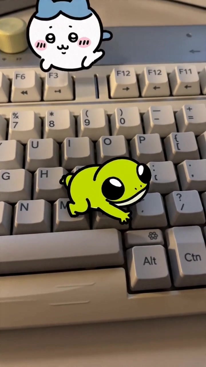 Ribbi Frog Lucy Cat Keyboard Standoff POV